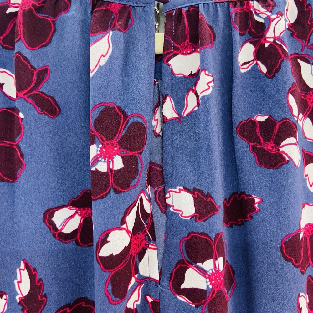 Lane Bryant Peplum‎ Top Plus SZ 26 Purple Floral Print with Bell Sleeves Peasant - Picture 7 of 9